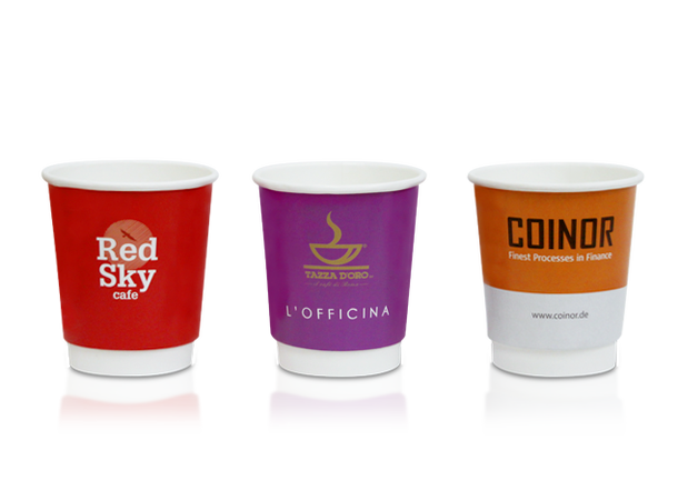 Cupprint Hotcup med 4 farge trykk 200 ml (8oz) 3000 stk 